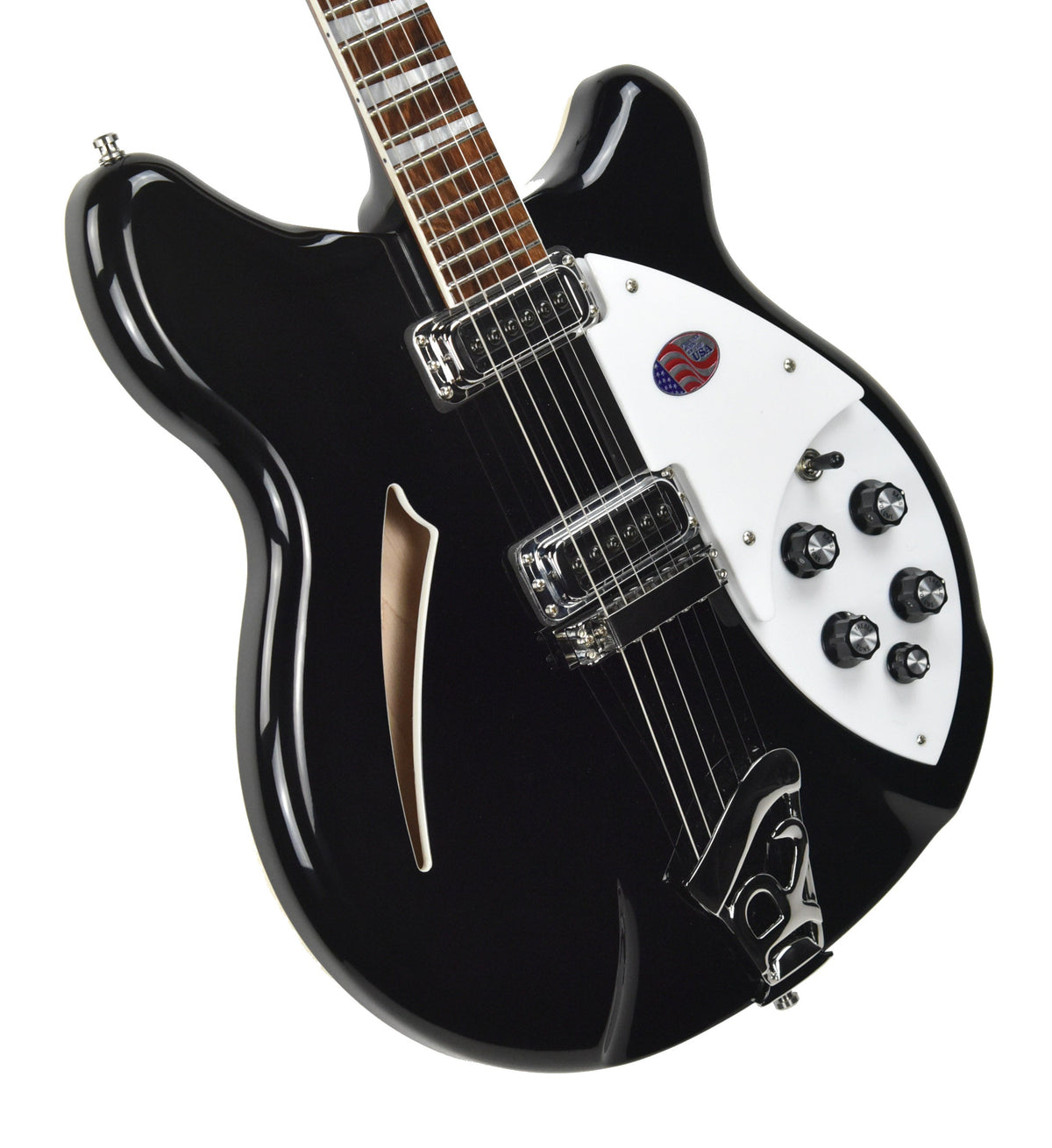 Rickenbacker 360 Deluxe Thinline Electric Guitar in Jetglo 2018736