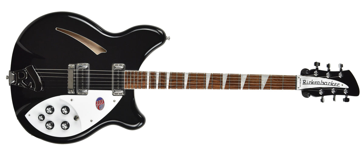 Rickenbacker 360 Deluxe Thinline Electric Guitar in Jetglo 2018736
