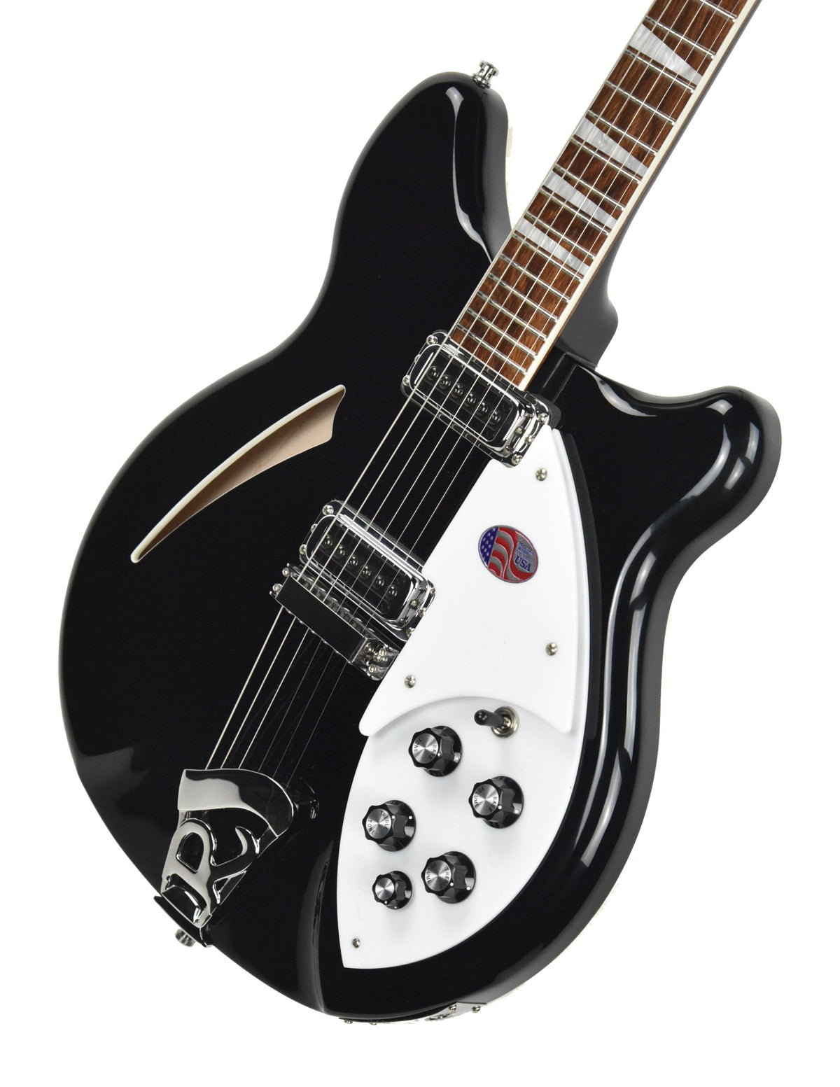 Rickenbacker 360 Deluxe Thinline Electric Guitar in Jetglo 2018736