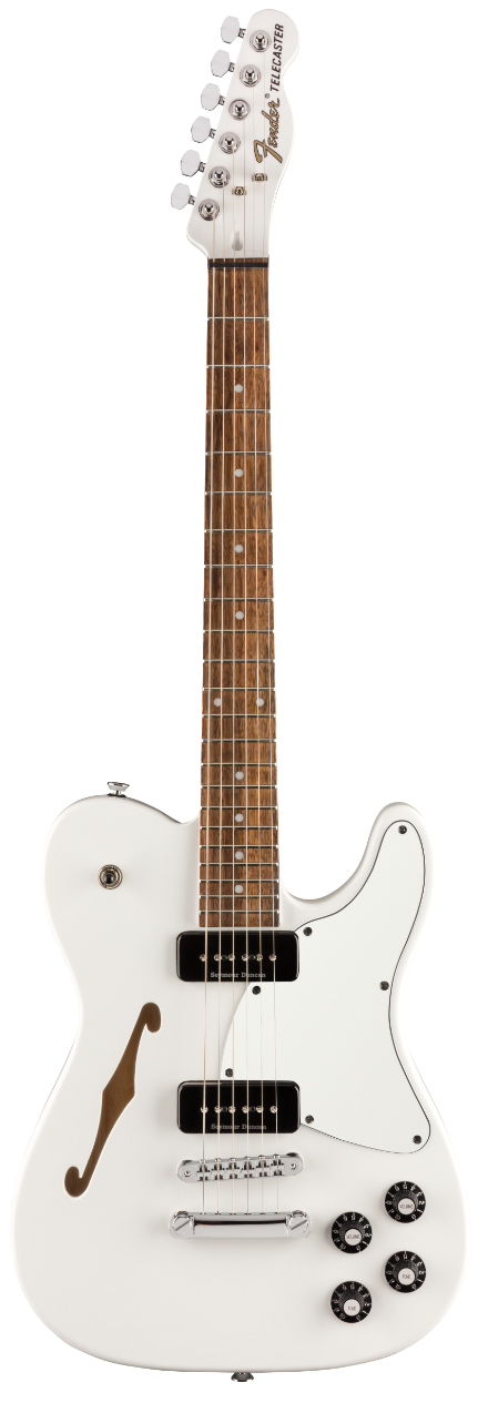 Fender Jim Adkins JA-90 Telecaster Thinline Electric Guitar -  Laurel Fingerboard White