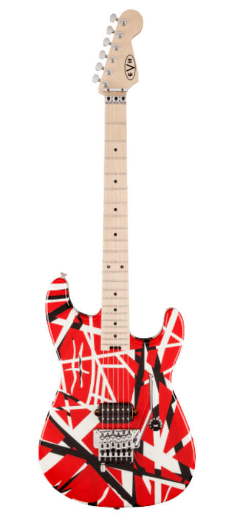 EVH Stripped Series Electric Guitar - Red with Black Stripes