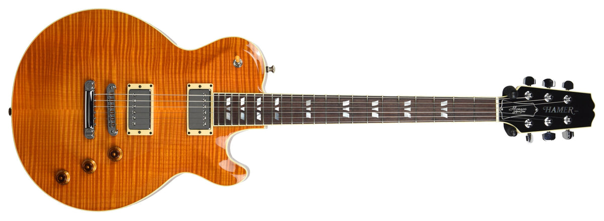 Used 2003 Hamer Monaco Super Pro Electric Guitar in Trans Amber 332402