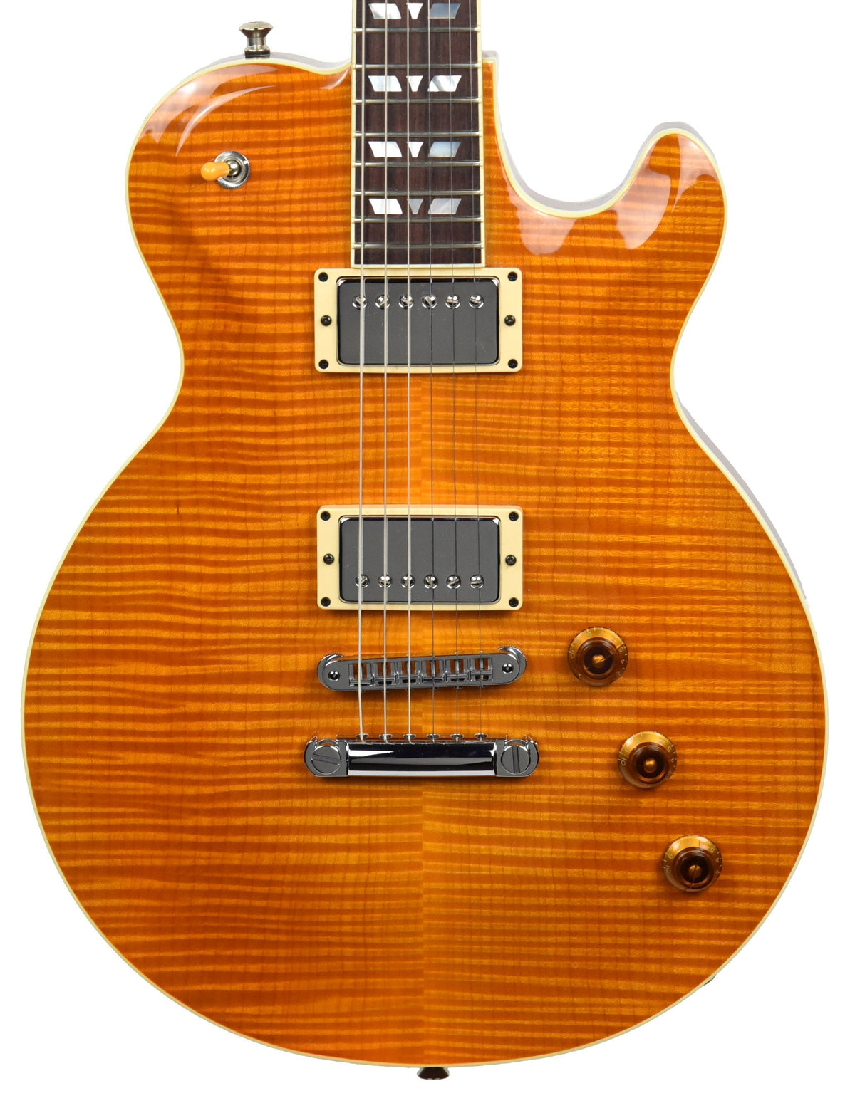 Used 2003 Hamer Monaco Super Pro Electric Guitar in Trans Amber 332402