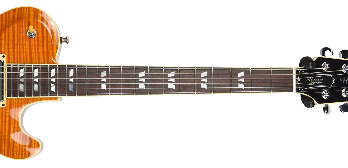 Used 2003 Hamer Monaco Super Pro Electric Guitar in Trans Amber 332402