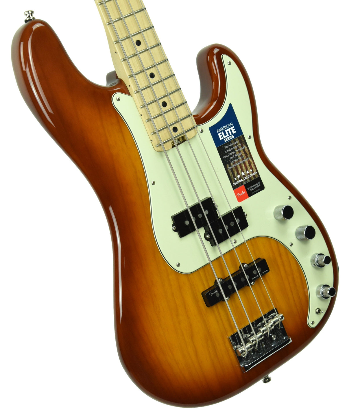 Used Fender American Elite P Bass in Tobacco Burst US19010072