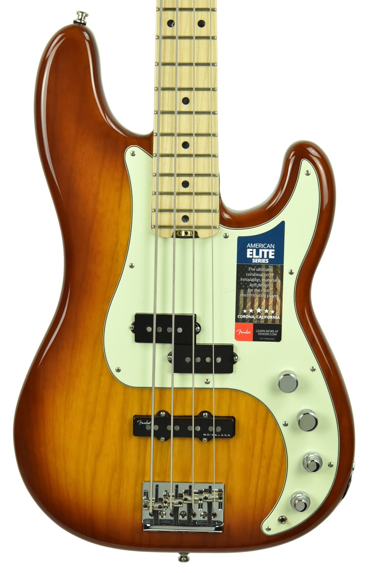 Used Fender American Elite P Bass in Tobacco Burst US19010072