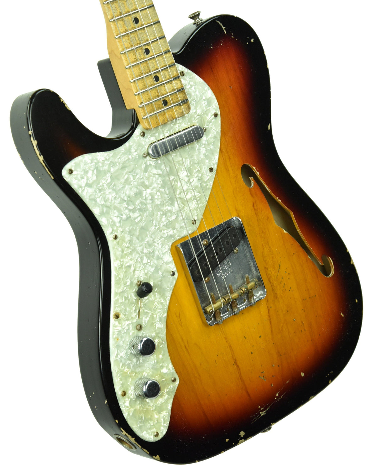 Used 2011 Fender Custom Shop Thinline Telecaster Relic Lefty Strung Righty R6301