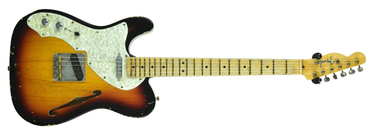 Used 2011 Fender Custom Shop Thinline Telecaster Relic Lefty Strung Righty R6301