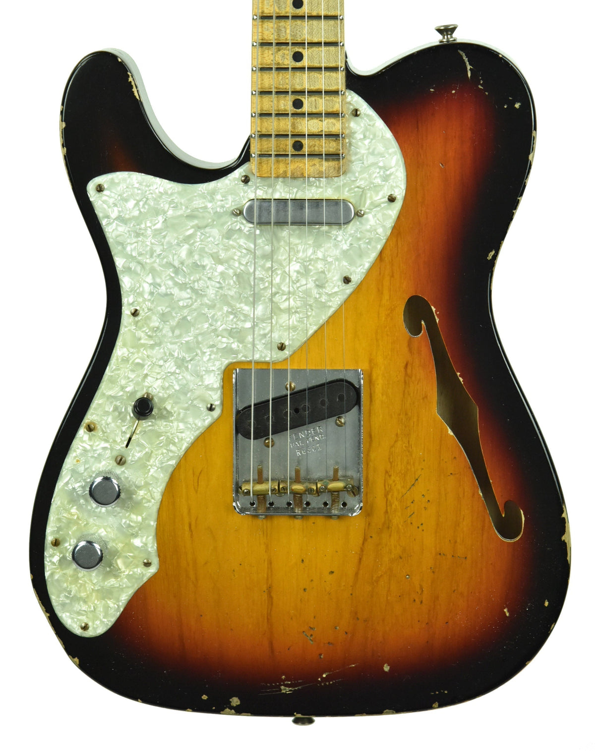Used 2011 Fender Custom Shop Thinline Telecaster Relic Lefty Strung Righty R6301