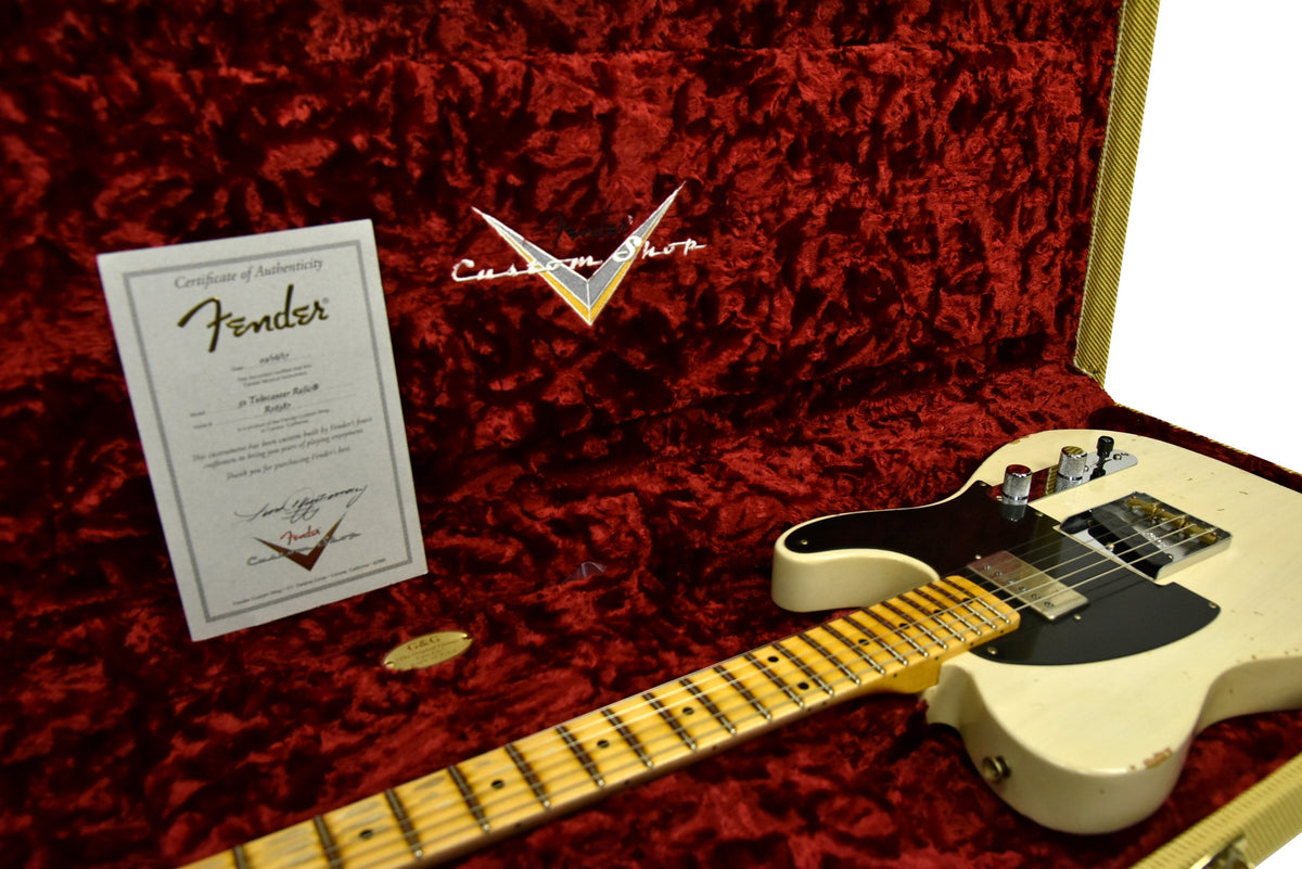 Used Fender Custom Shop 52 H/S Telecaster Relic in White Blonde R16387