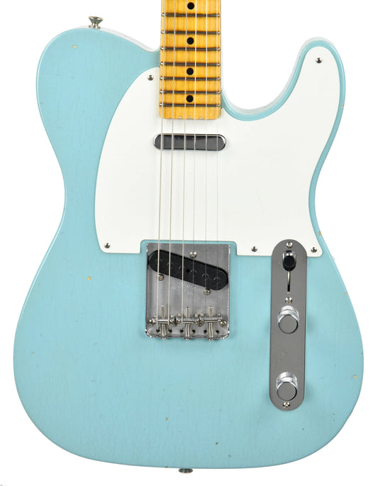 Used Fender Custom Shop 1955 Chicago Special Telecaster Journeyman Relic in Aged Daphne Blue R98348