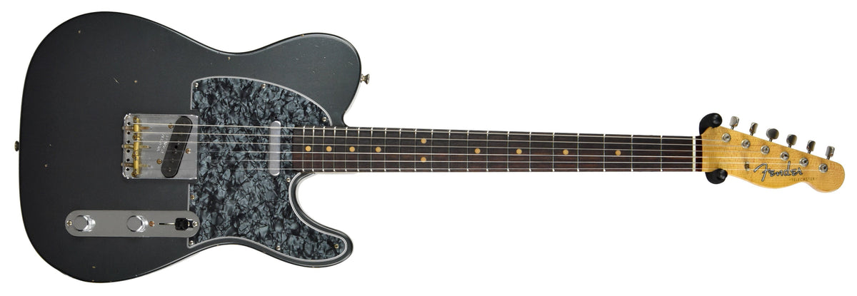 Used Fender Custom Shop 62 Telecaster Journeyman Relic in Charcoal Frost Metallic R87013
