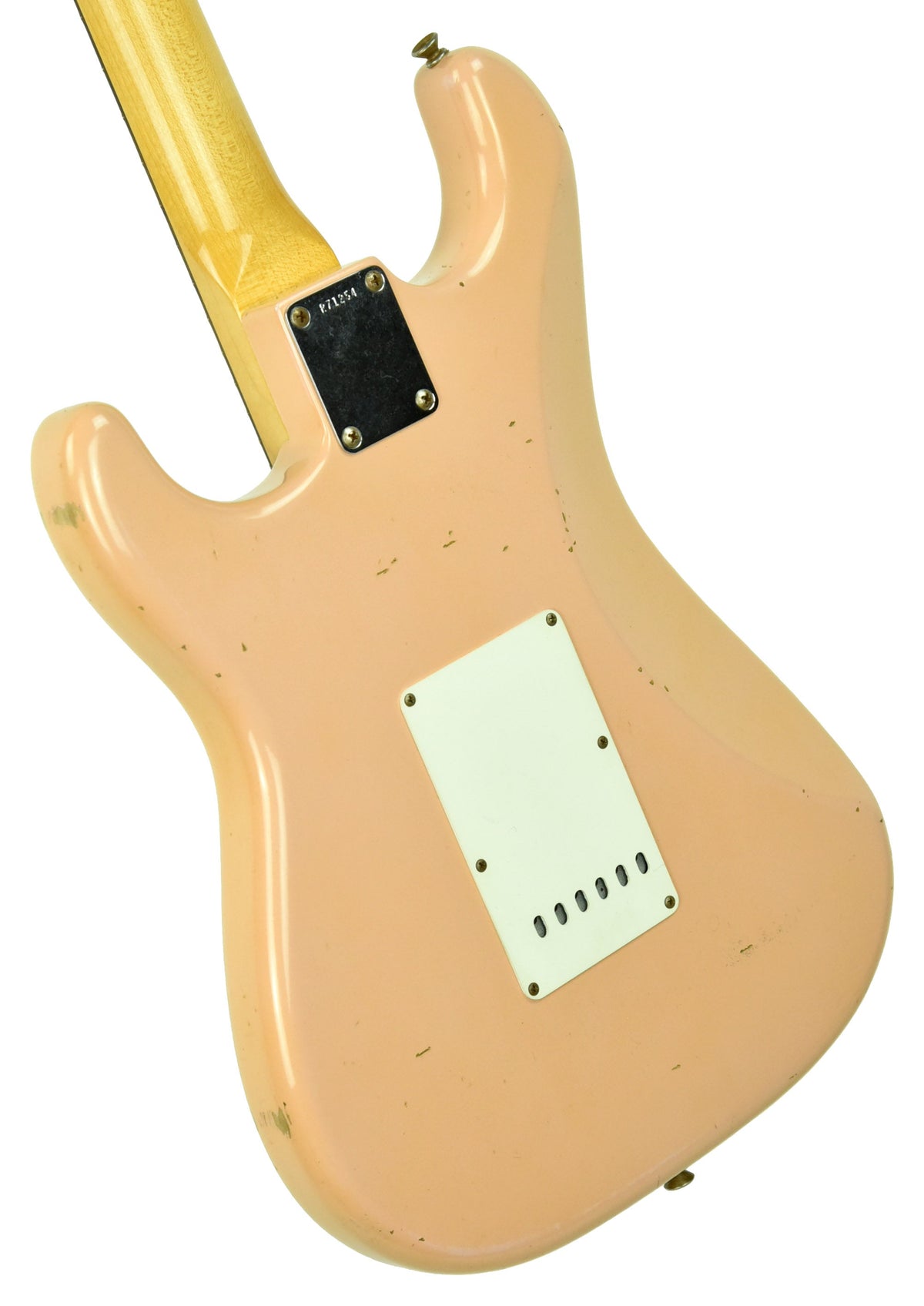 Used 2013 Fender Custom Shop 63 Stratocaster Relic Shell Pink R71254