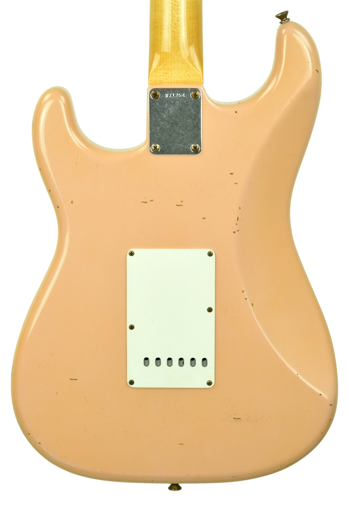 Used 2013 Fender Custom Shop 63 Stratocaster Relic Shell Pink R71254
