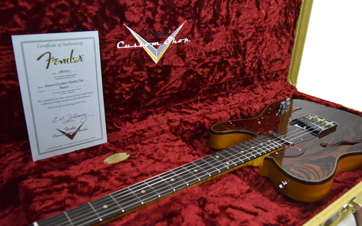 Used Fender Custom Shop Artisan Thinline Telecaster Natural Cocobolo R94650
