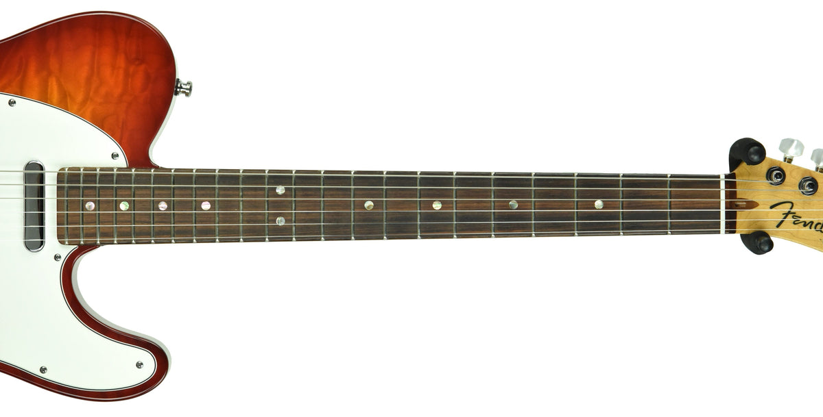 Used 2014 Fender Custom Shop Custom Deluxe Telecaster Quilt Top in Cherry Sunburst 9525