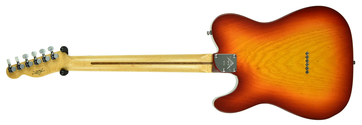 Used 2014 Fender Custom Shop Custom Deluxe Telecaster Quilt Top in Cherry Sunburst 9525