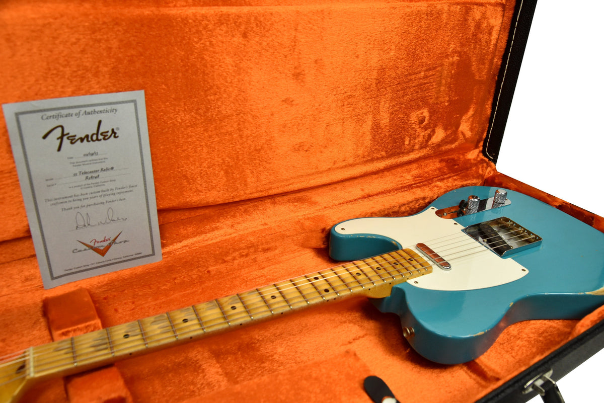 Used Fender Custom Shop Masterbuilt 55 Telecaster Relic Dale Wilson in Taos Turquoise R58748