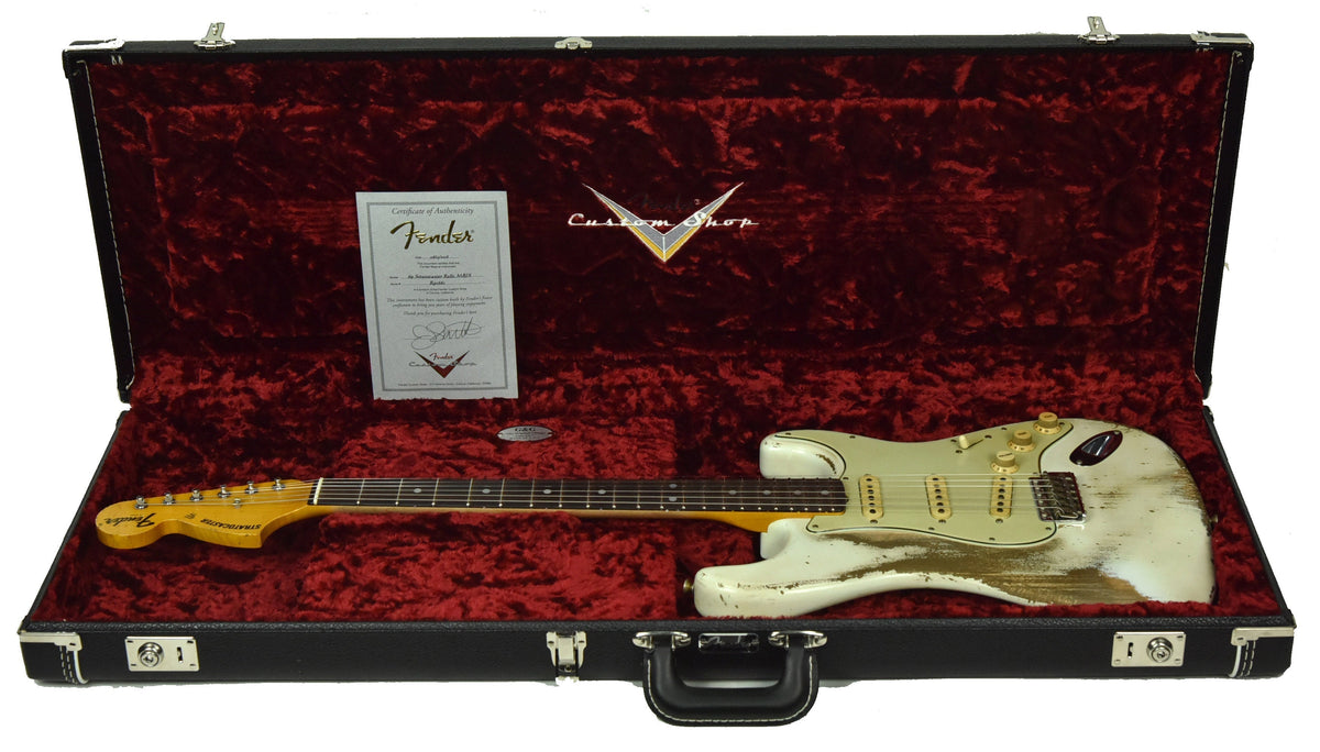 Used Fender Custom Shop Masterbuilt 69 Stratocaster Relic Jason Smith Olympic White R91661