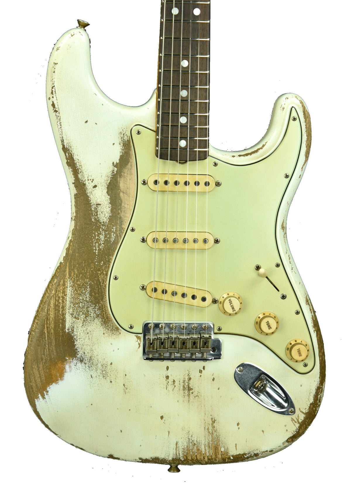 Used Fender Custom Shop Masterbuilt 69 Stratocaster Relic Jason Smith Olympic White R91661