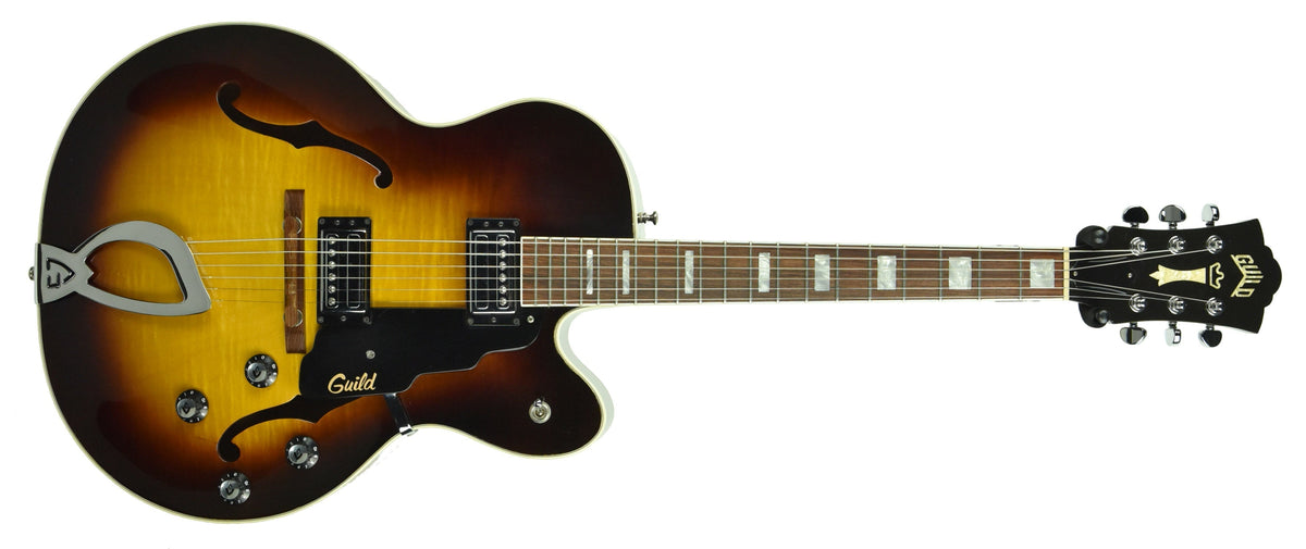 Used Guild X150D Hollowbody Archtop in Antique Sunburst AK150197
