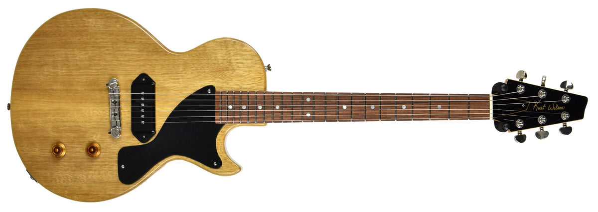 Used Kurt Wilson Korina Single Cut Les Paul Junior in Natural 017