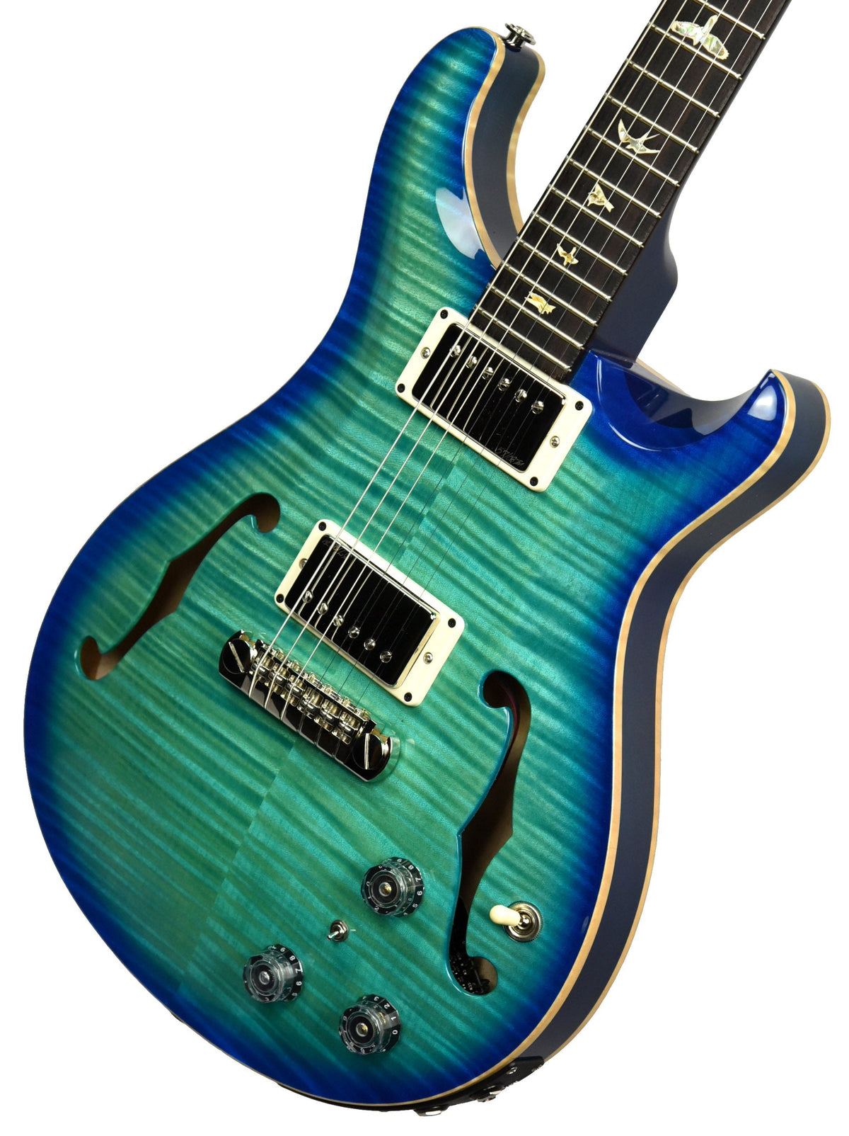 Used 2013 PRS Hollowbody II Piezo 10 Top in Makena Blue 205215