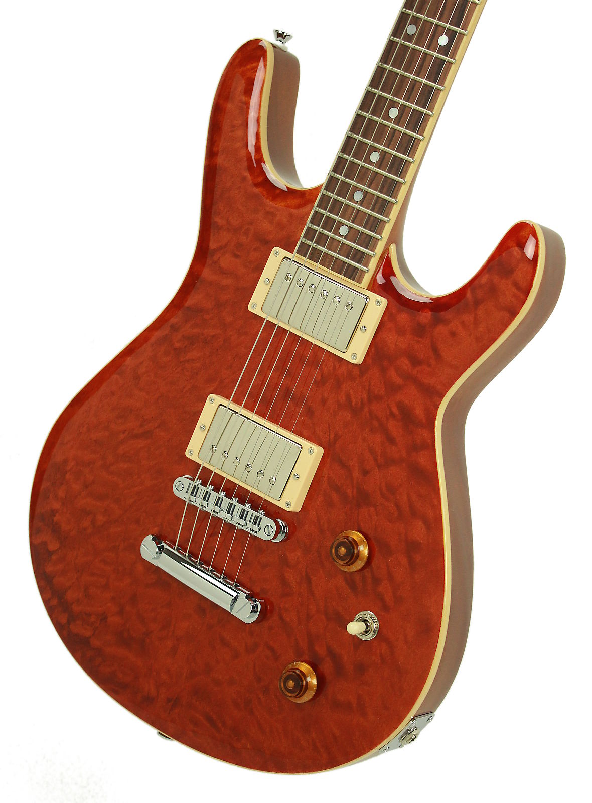 Kurt Wilson Semi-Hollow KW-S7DXL in Trans Amber 13116