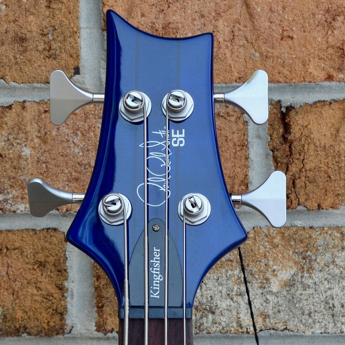 PRS SE Kingfisher Bass Faded Blue Wrap Around Burst