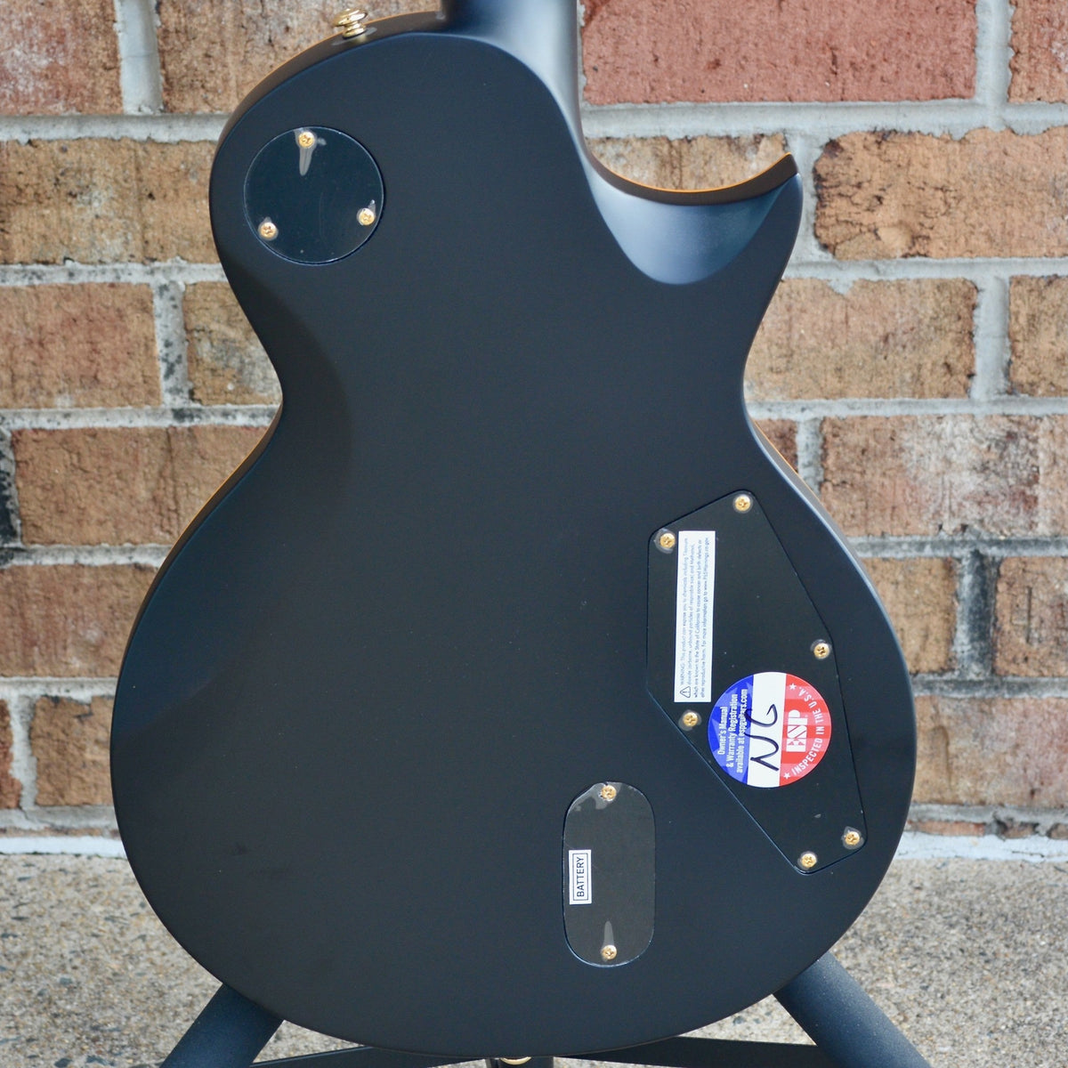 ESP LTD EC-1000 Vintage Black Left Handed w/ BK Silo Pups & Hardcase