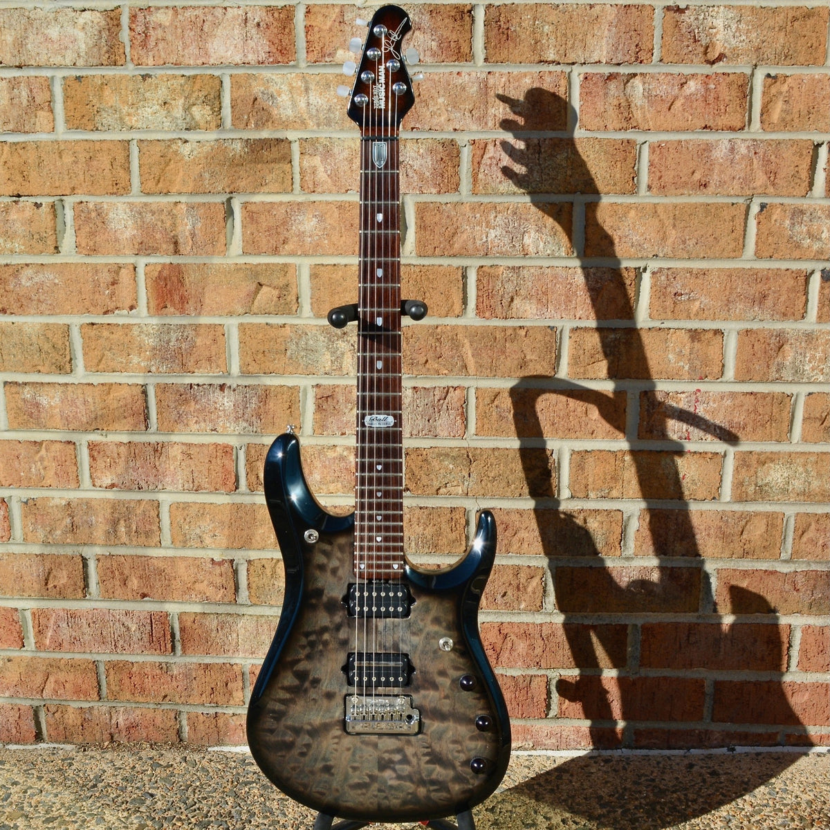 Ernie Ball USED Music Man JP6 Ball Family Reserve Charcoal Black Quilt