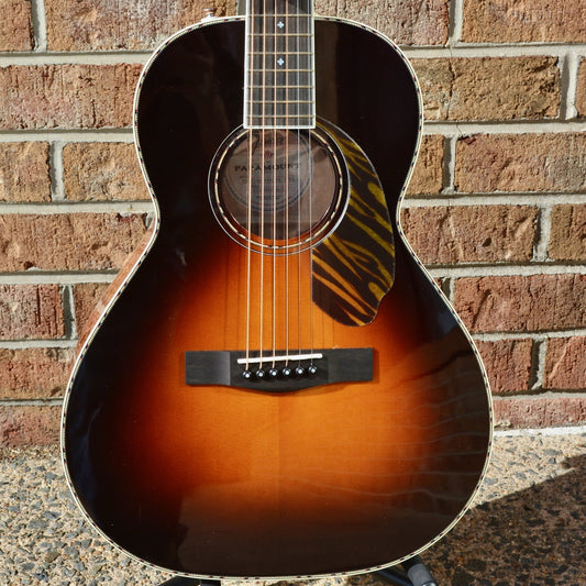 Fender PS-220E Parlor, Ovangkol Fingerboard, 3-Color Vintage Sunburst
