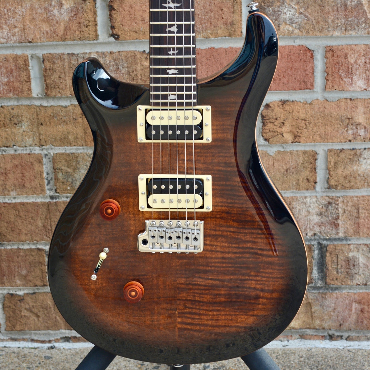 PRS SE Custom 24 Lefty Black Gold Sunburst
