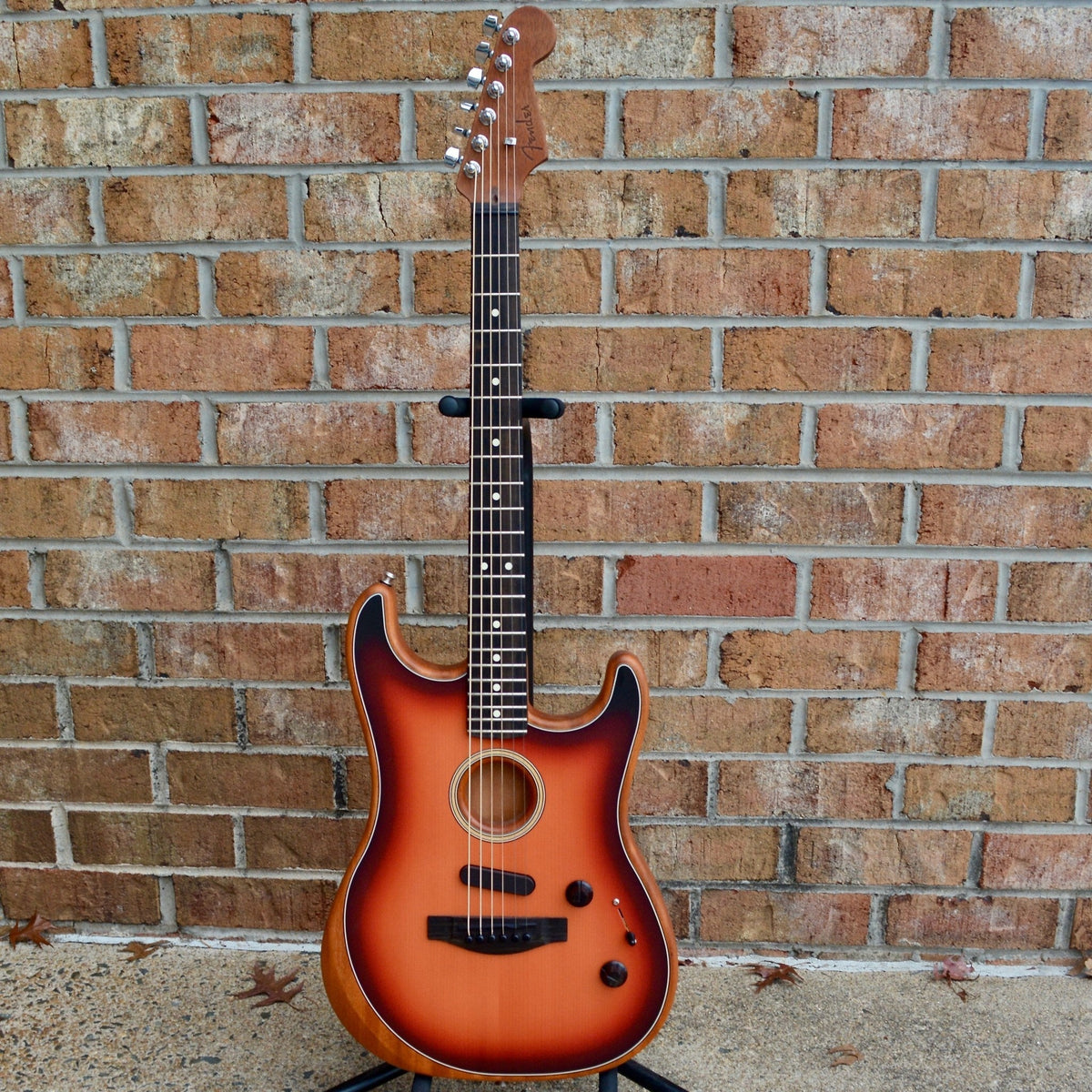 Fender American Acoustasonic® Strat®, Ebony Fingerboard, 3-Color Sunburst