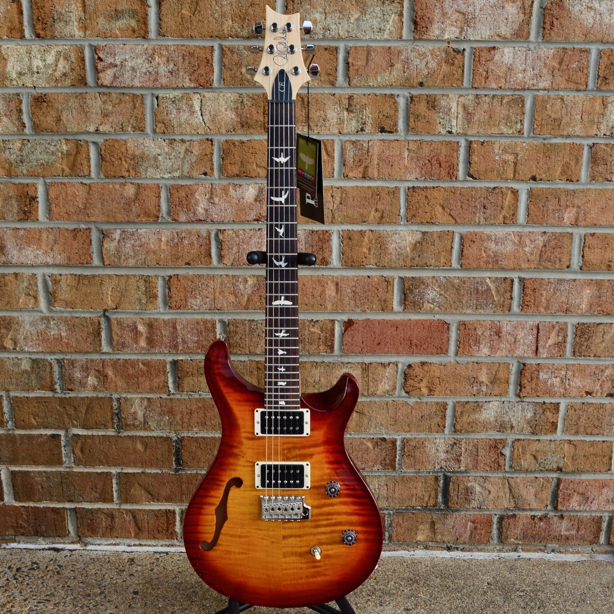 PRS CE Semi-Hollow Dark Cherry Sunburst