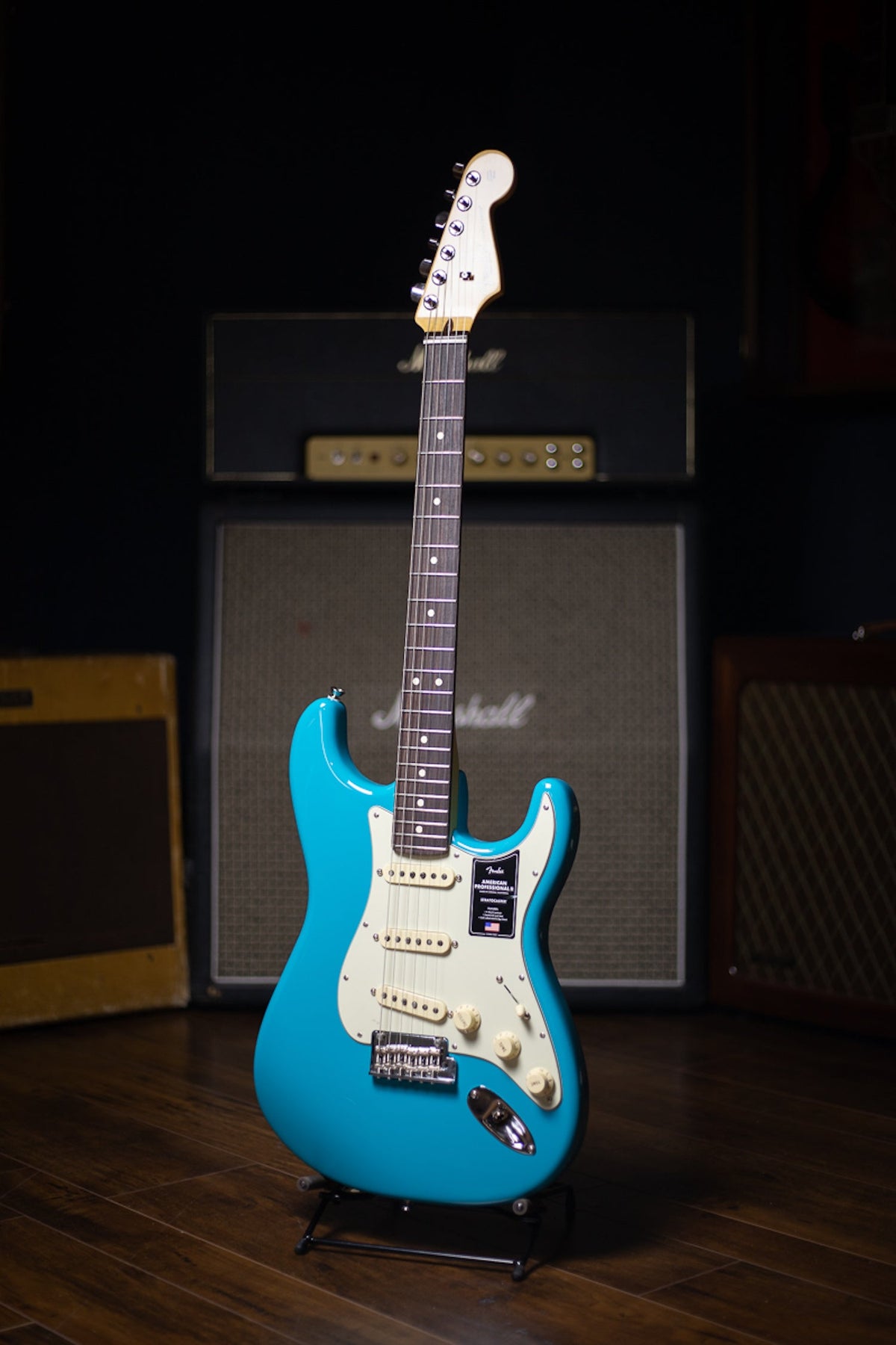 Fender American Professional II Stratocaster Rosewood Fretboard Electric Guitar - Miami Blue