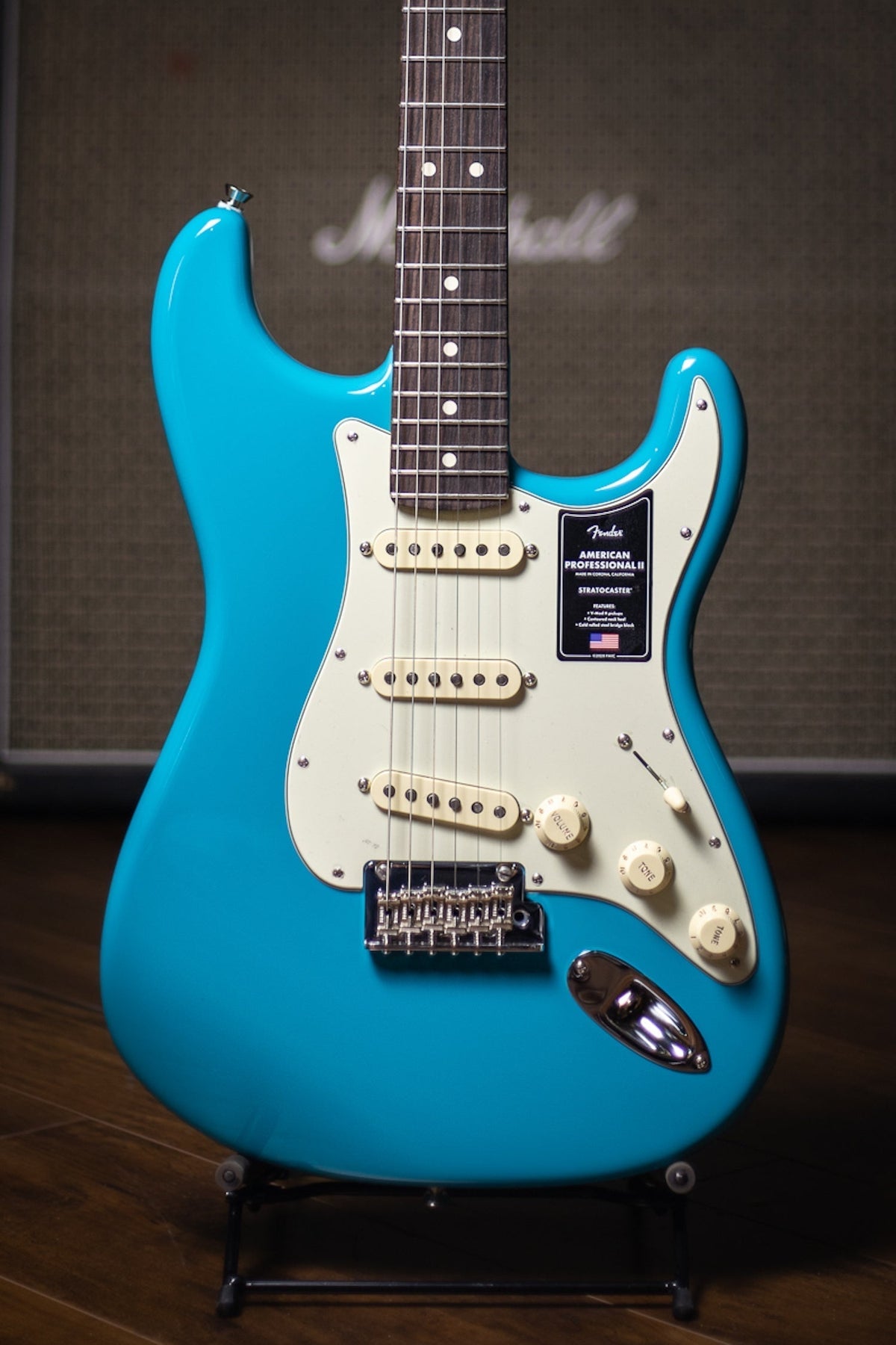 Fender American Professional II Stratocaster Rosewood Fretboard Electric Guitar - Miami Blue