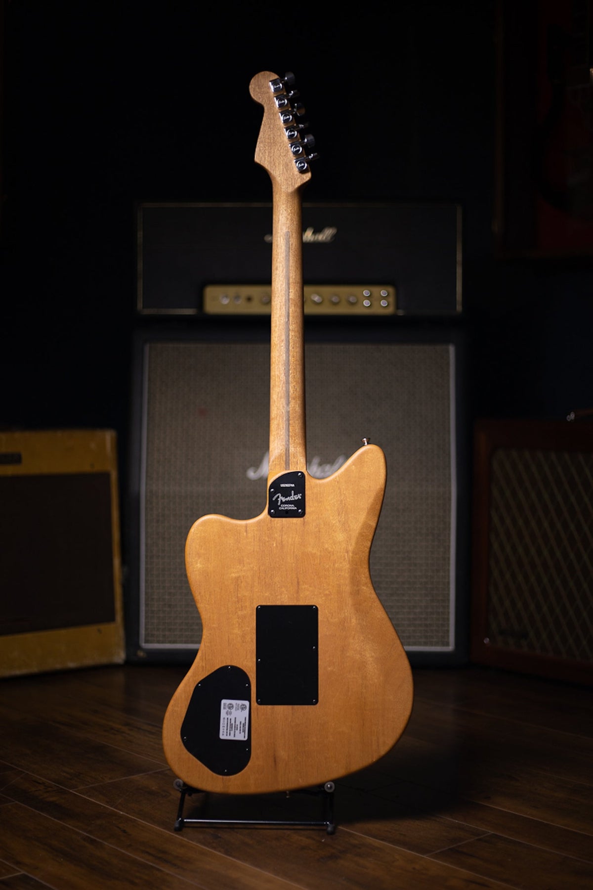 Fender American Acoustasonic Jazzmaster Electric Guitar - Tungsten