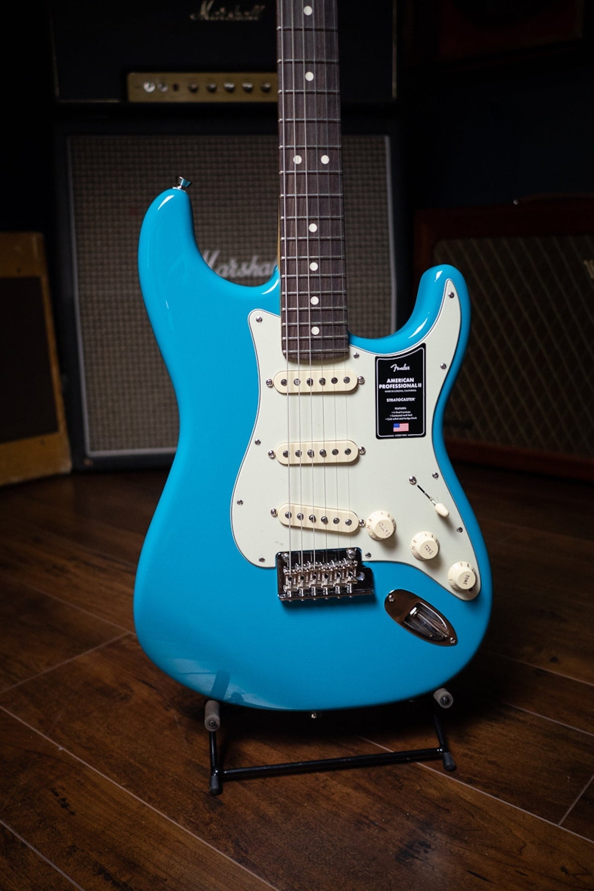 Fender American Professional II Stratocaster Rosewood Fretboard Electric Guitar - Miami Blue