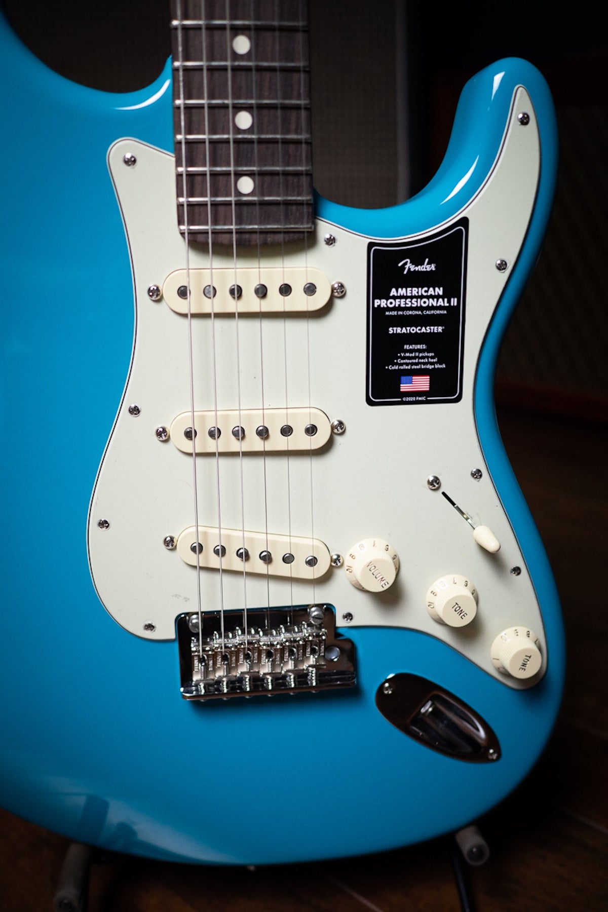 Fender American Professional II Stratocaster Rosewood Fretboard Electric Guitar - Miami Blue
