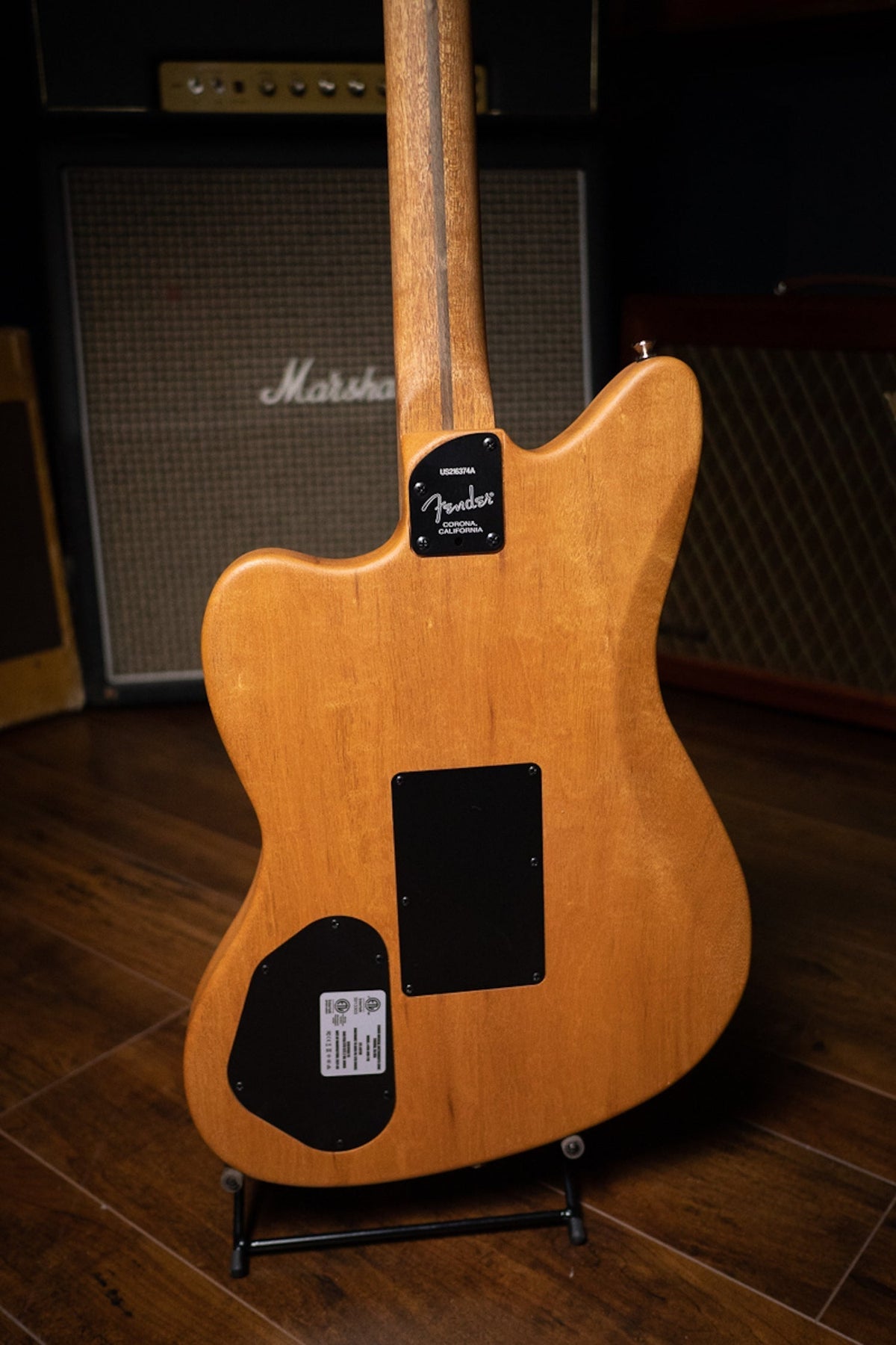 Fender American Acoustasonic Jazzmaster Electric Guitar - Tungsten