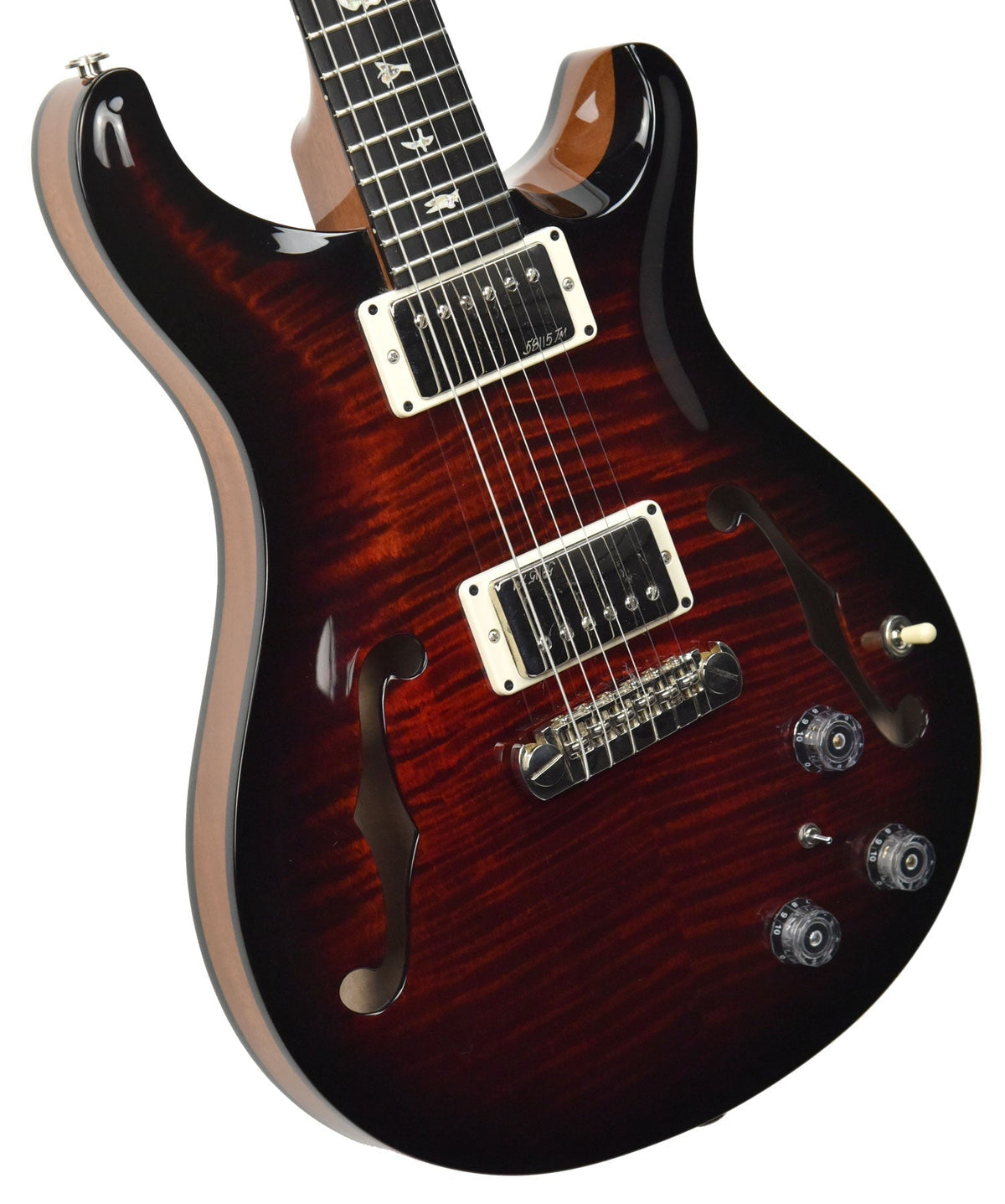 Used PRS Hollowbody II Double Ten Top in Custom Trans Red 16233126