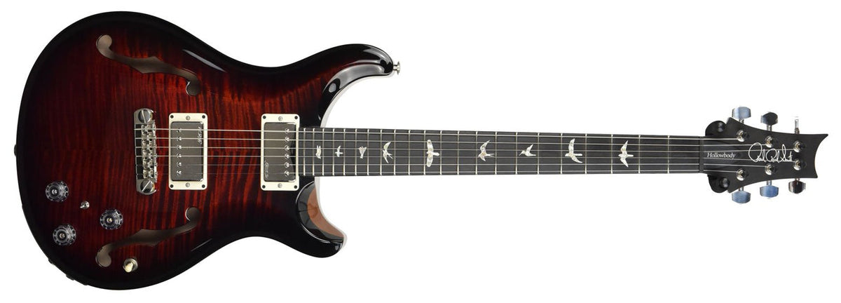 Used PRS Hollowbody II Double Ten Top in Custom Trans Red 16233126