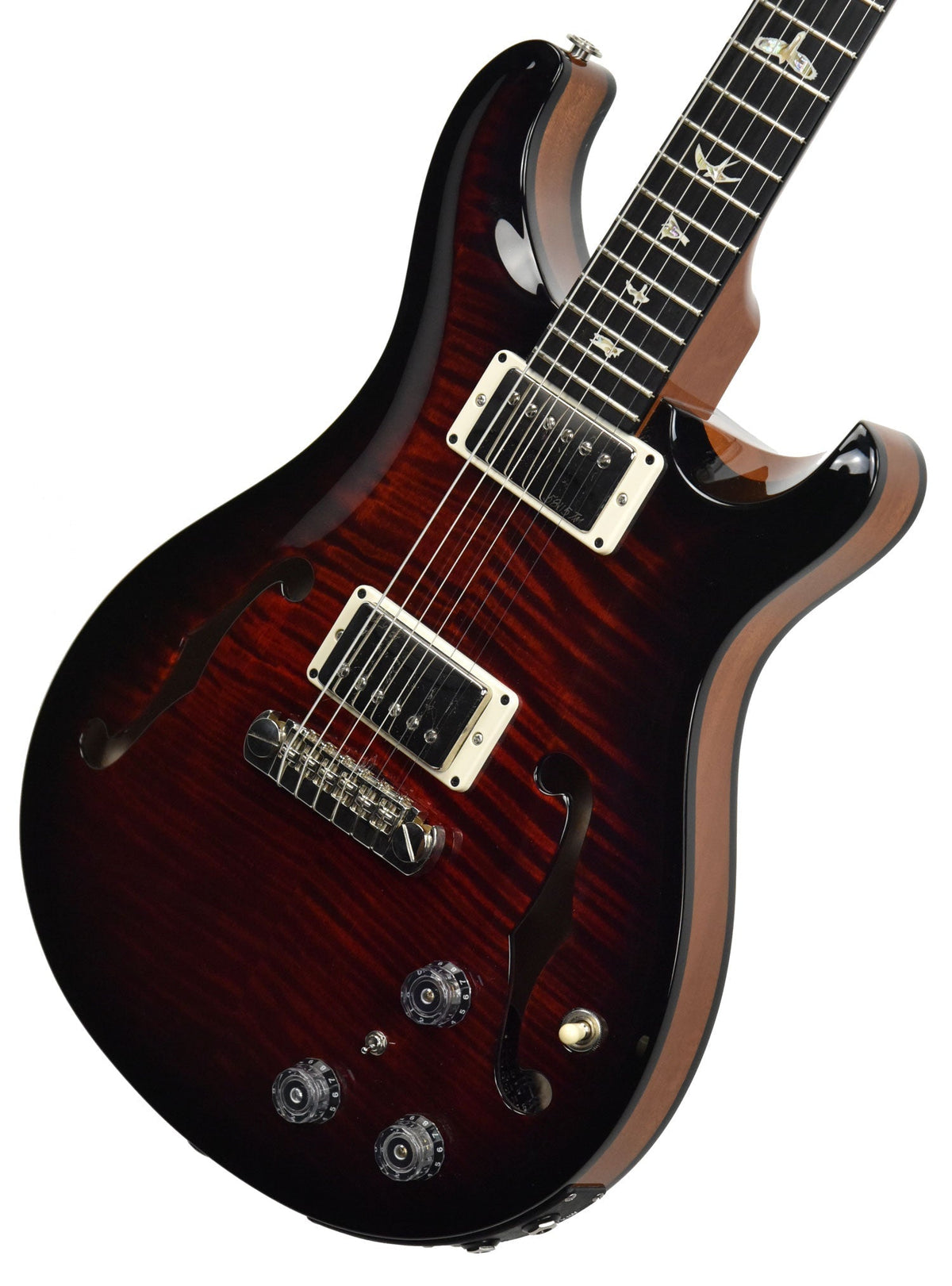 Used PRS Hollowbody II Double Ten Top in Custom Trans Red 16233126