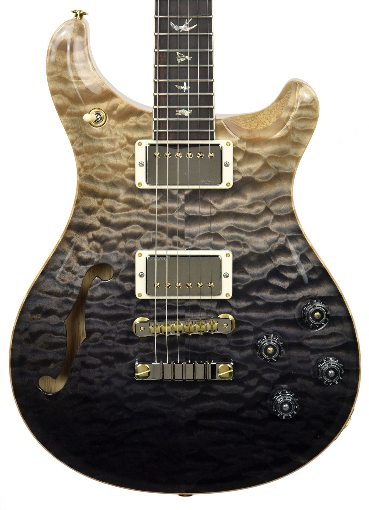 PRS Wood Library McCarty 594 Semi Hollow in Grey Black Fade 190269515