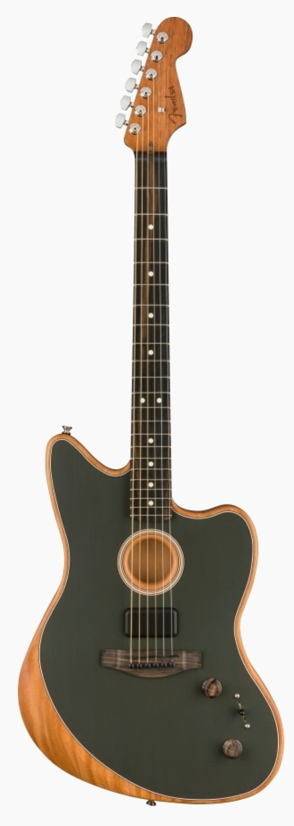 Fender American Acoustasonic Jazzmaster Electric Guitar - Tungsten