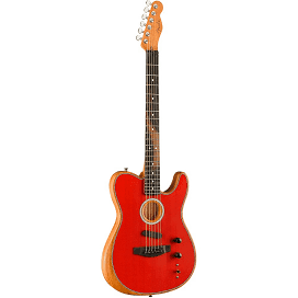 Fender American Acoustasonic Stratocaster Electric Guitar - Dakota Red